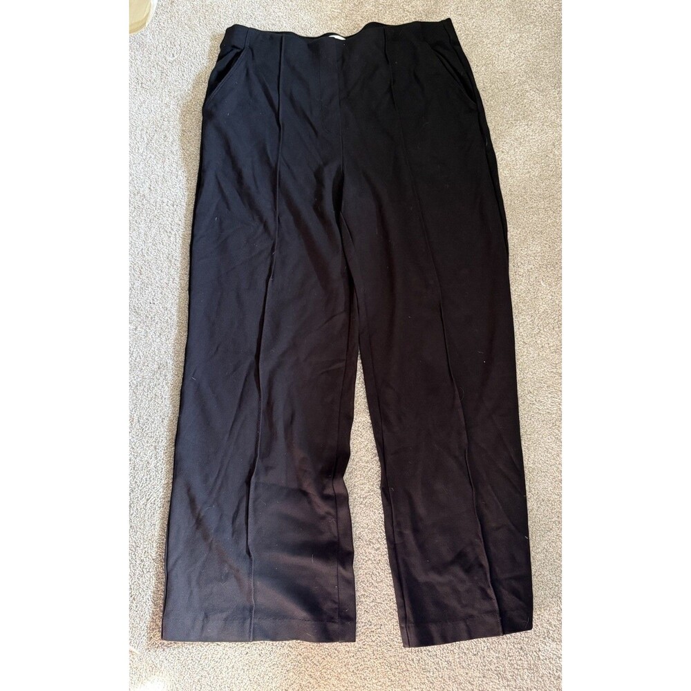 Jules & Leopold Pull On BlackPants Womens Large Black Seam On Front Leg Pocket